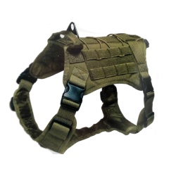 K-9 Tactical M.O.L.L.E. dog vest medium 4 quick buckles service dog patch included 15-30kg