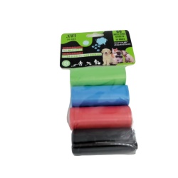 Pet Waste Bags 4 Rolls/pack Biodegradable 15 Bags/roll,32cm X 22cm (endcap)