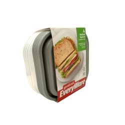 Food Storage Containers 4pk Medium Squares Everyware
