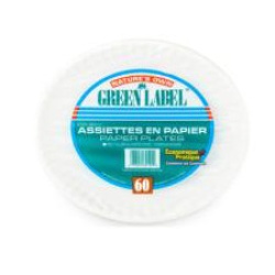 PAPER PLATES 6 60/PACK GREEN LABEL"
