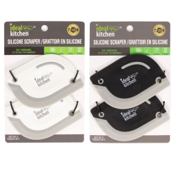 Silicone scraper ideal kitchen pack of 2 4.2x3.1x.2 inch 10.7x8x.06cm