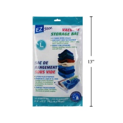Vacuum Storage Bag, Size L, 17.5 x 27.5", printed polybag EZ-Stor"