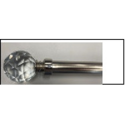 curtain rod Silver extendable diamond"3/4'diam, 28' x 48 inch"