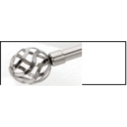 curtain rod Silver extendable round  twisted  "3/4'diam, 48' x 84 inch"