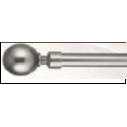 curtain rod Silver extendable round solid"3/4"diam, 28' x 48 inch"