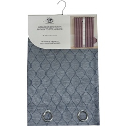 Curtains 54X84Oval Emb.Navy"
