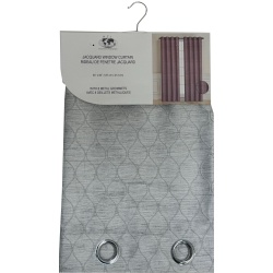 Curtains 54X84Oval Emb.Silver"
