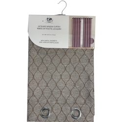 Curtains 54X84Oval Emb.Taupe"
