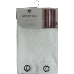 Curtains 54X84Oval Emb.White"