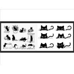 Swedish Dish Cloth Set Of 2 Cats Asstd 7.6 X 6.7" X 0.16"h"