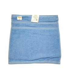 Cotton Face Towel 13 x 13" Cornflower Blue Atman"