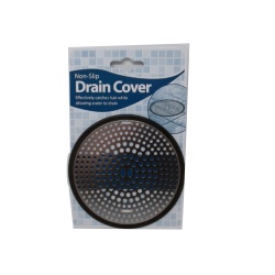 Drain Cover Non Slip 4.5 Round Silicone Rim"
