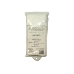 Fabric Shower Curtain Liner White Extra Long 70 x 84" Fine Linens Hotel Collection"
