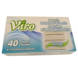 Fabric Softener Sheets 40pk. Viro