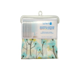 PEVA Shower Curtain Plinket Aqua 70 x 72" Splash Home"