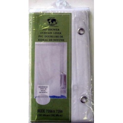 White Shower Curtain Liners with Gromets
