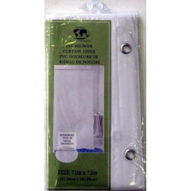 White Shower Curtain Liners with Gromets