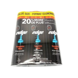 Shave Gel Sensitive Skin 3pk. x 238g. Edge (Or $3.49ea)
