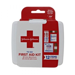 First-aid To-go! 12pk Mini Durable Plastic Case J&j