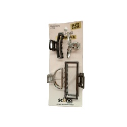 Claw Clips 4pk. Metal All Hair All Day Hold Scunci