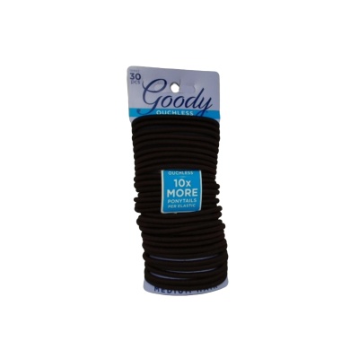 Hair Elastics 30pk. Chocolate Cake Brown Medium Hair Goody