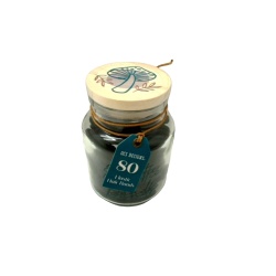 Hair Elastics 80pcs In Small Glass Jar Shroom