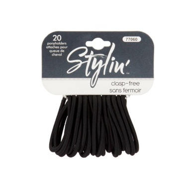 Ponyholder 20-PC Basic Black Stylin