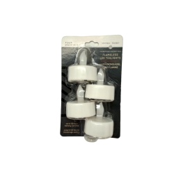 Flameless LED Tealight Candles 4pk. White Sterno Home