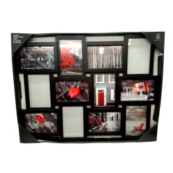 Collage Photo Frame Holds 12 - 4 x 6" Black Hometrends "