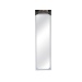 Over the door mirror with hooks, black  12 x 48 inch