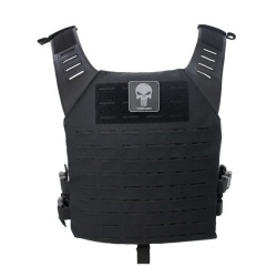 Valken Alpha Laser Cut MOLLE Plate Carrier - black skull