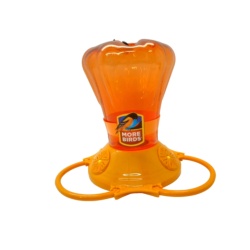 Bird Feeder Orange Plastic More Birds 34oz.