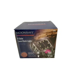 Solar Lawn/Deck Lights 4pk. Stainless Steel Moonrays