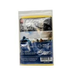 Emergency Poncho One Size Yellow Polyethylene