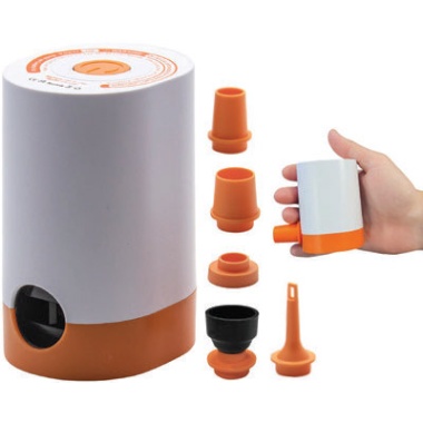 Mini Air Pump - Lightweight And Portable 6x5x8.5 Cm - 5 Adaptors Included