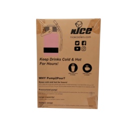 Stainless Steel Vessel 1/2 Gallon Pink Pump 2 Pour