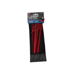 Tent Pegs 9 4pk. Aluminum w/Mesh Bag Aircraft Grade"
