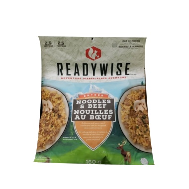 Wise company camping food - noodles with beef makes 2.5 servings