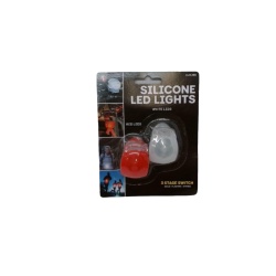 Silicone LED Lights 2pk. White & Red 3 Stage Switch