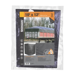 Tarp 10x12 foot HD Black 130GSM 8 Mill 12x12 weave