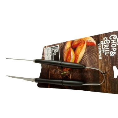 Barbecue Tongs 16.5 Stainless Steel Chop & Grill By Greenpan