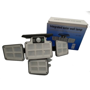 Solar 228 LED Light PIR Motion Sensor Multiple Head With Remote (Model: 1788)