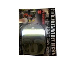 Wide beam headlamp 3 modes high-low-strobe 180 degrees of light 300 lumens