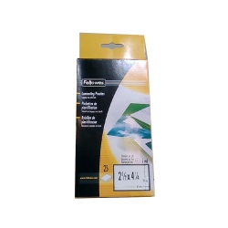 Laminating Pouch Luggage Tag w/Loop 2.5x4.5" 25 Sheets Fellowes"