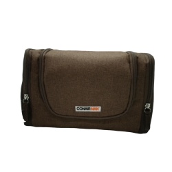 Men's Toiletry Bag 5 x 11.5" x 7" Brown Conair Man"