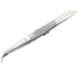 Forceps, splinter, 115mm 4.5, curved, stainless"