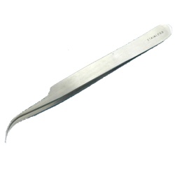 Forceps, watchmaker, curved, #7, 125mm 5, stain"