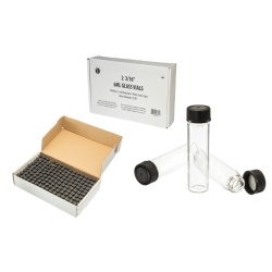 Glass Vial 2-3/16 w/Black Cap Or 12/$4.49"