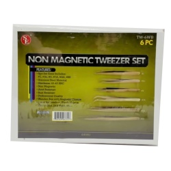 Non Magnetic Tweezer Set 6pc. (or b/u $1.79ea)