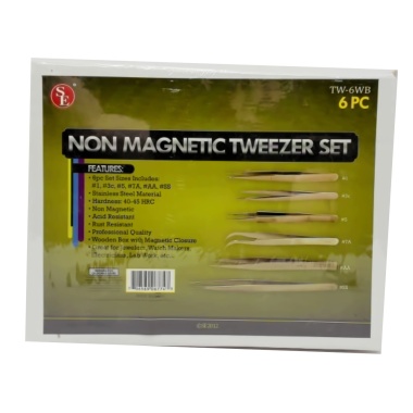 Non Magnetic Tweezer Set 6pc. (or b/u $1.79ea)